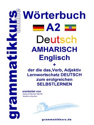cover image of Wörterbuch Deutsch--Amharisch --Englisch A2